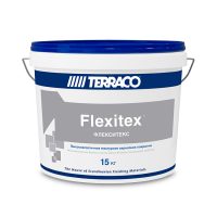 Flexitex/Флекситекс высокоэластичное акриловое низкотекстурное фасадное покрытие 15 кг/ведро